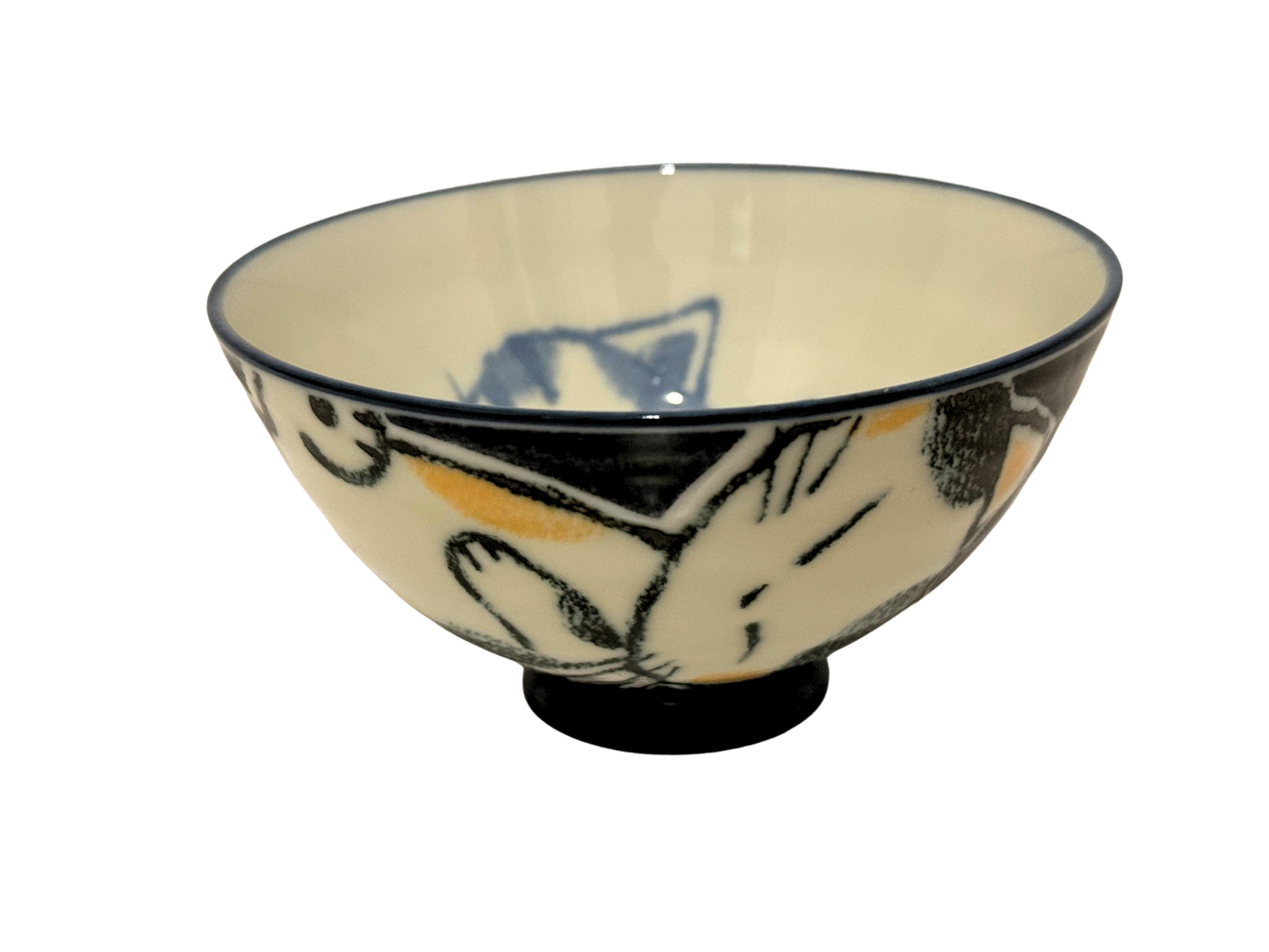 Chubby Calico Ceramic Rice Bowl - 12.3 cm