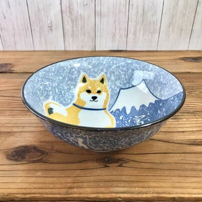 Shiba and Fuji Mountain Ramen Bowl 20 cm