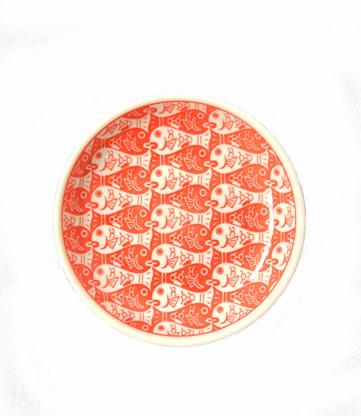 Japanese Style Plate Fish Pattern