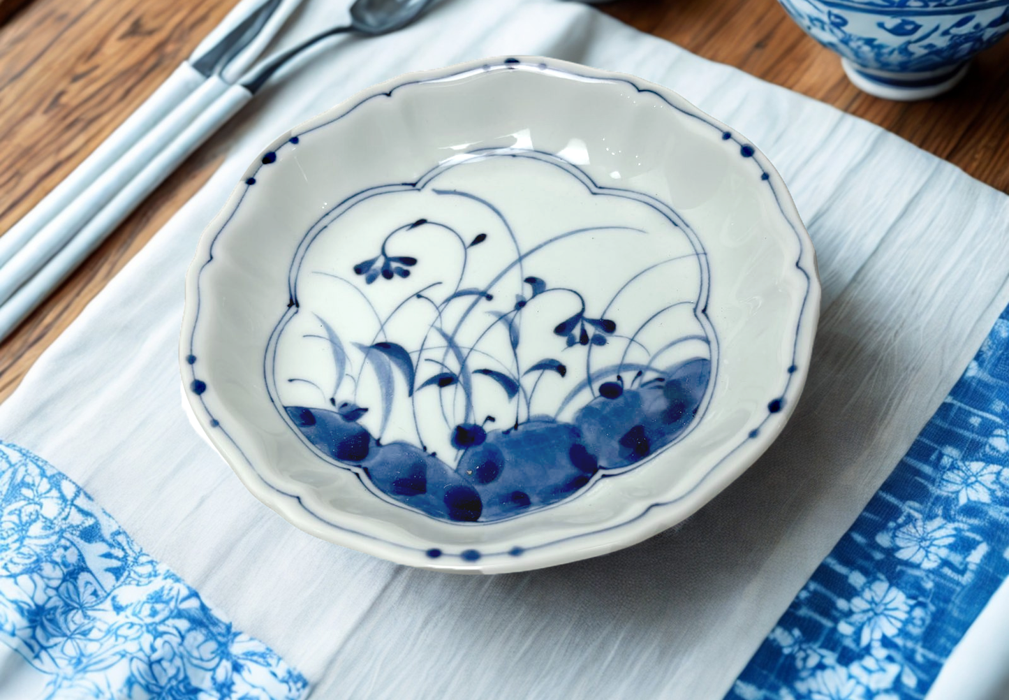 Azure Blossom Plate 17 cm