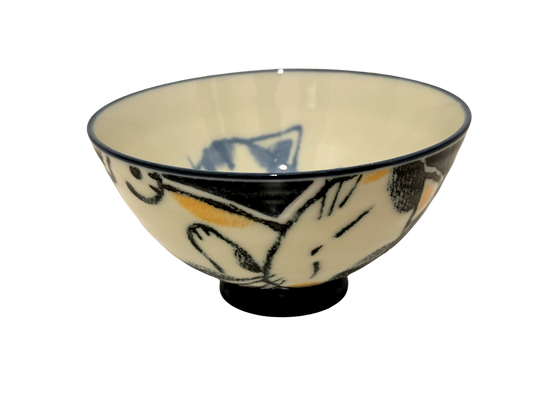 Chubby Calico Ceramic Rice Bowl - 12.3 cm