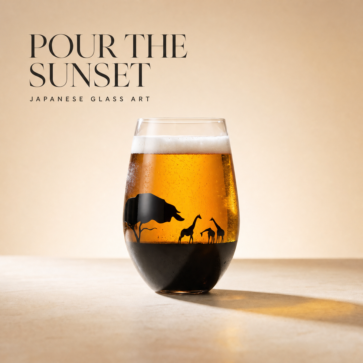 Japan Made Sunset Jungle Glass