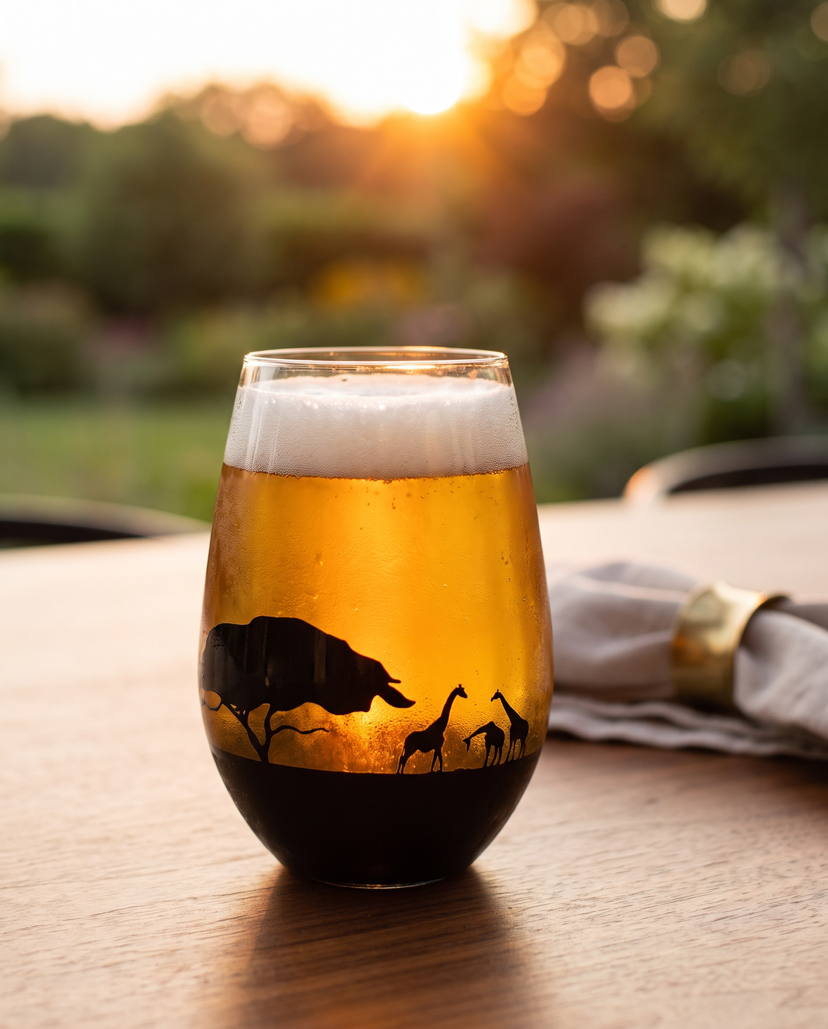 Japan Made Sunset Jungle Glass