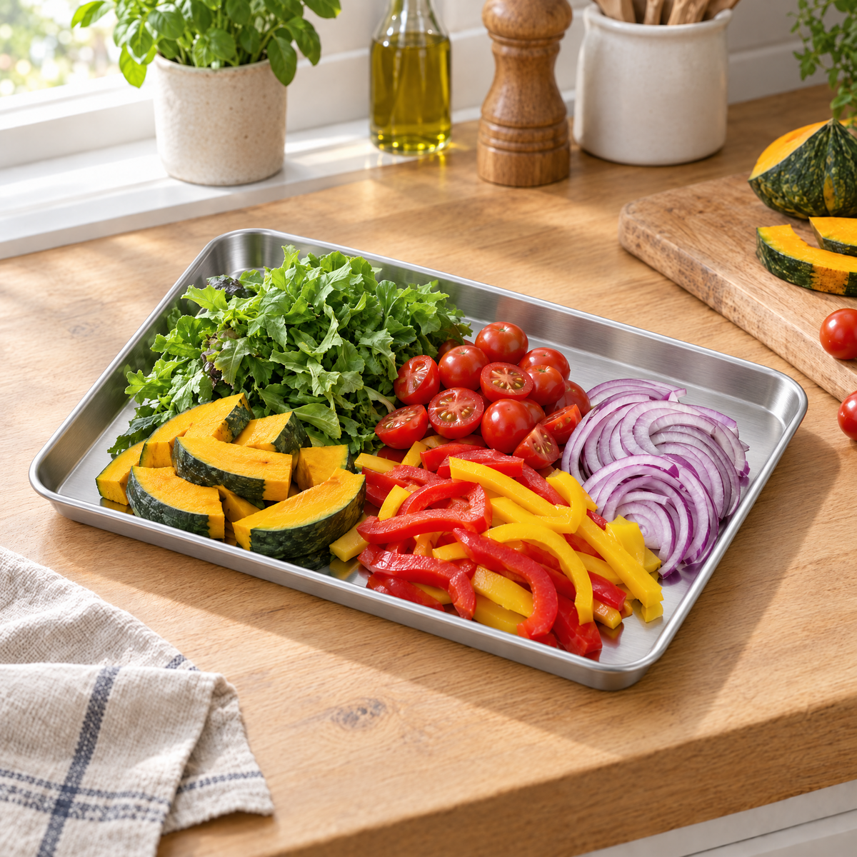 Japanese Stainless Steel Food Preparation Tray