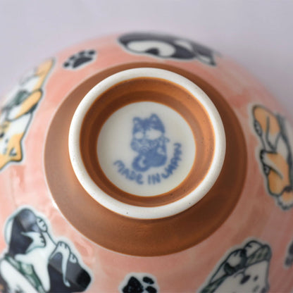 Japanese Mino Ware Shiba Inu Ceramic Rice Bowl (11.5cm)