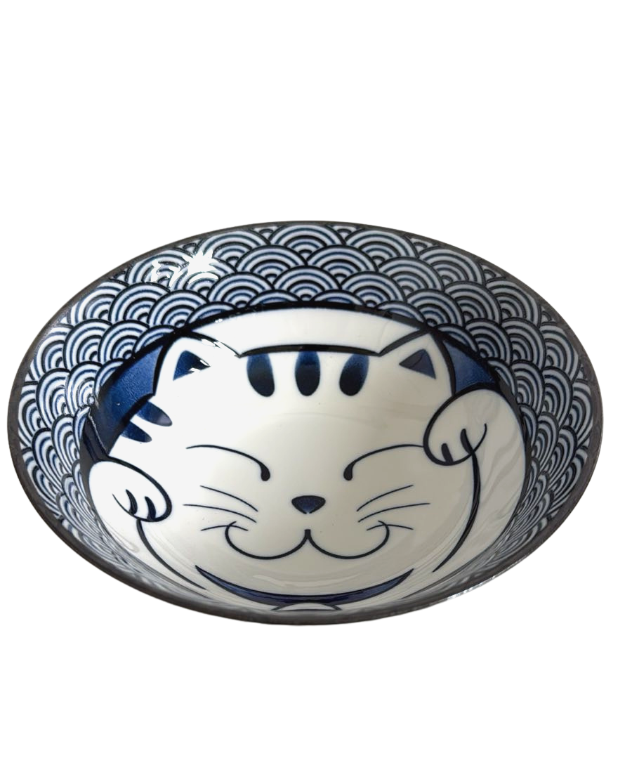 Lucky Cat Bowl Set with Spoon