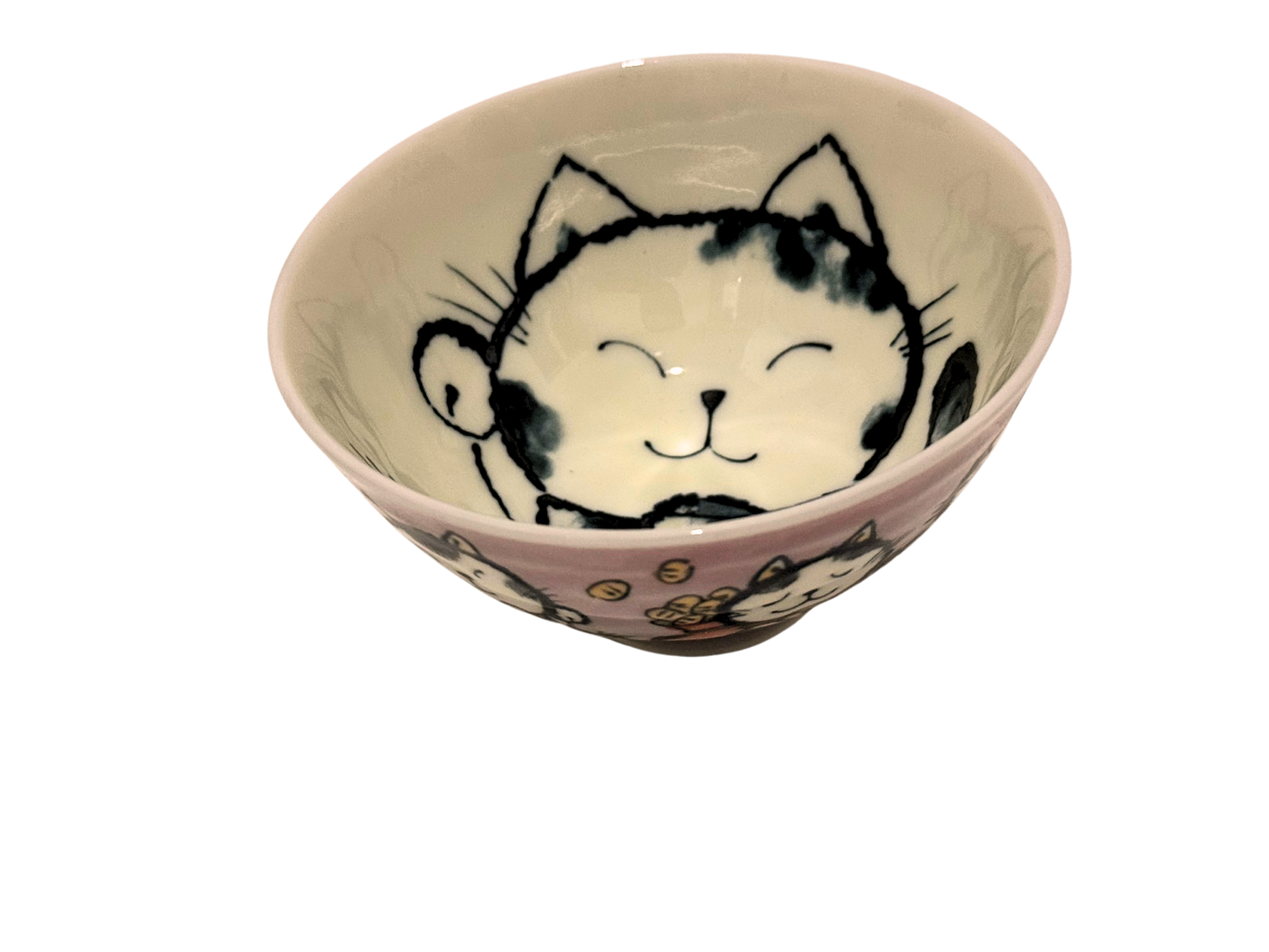 Maneki Neko Rice Bow - 11.5cm