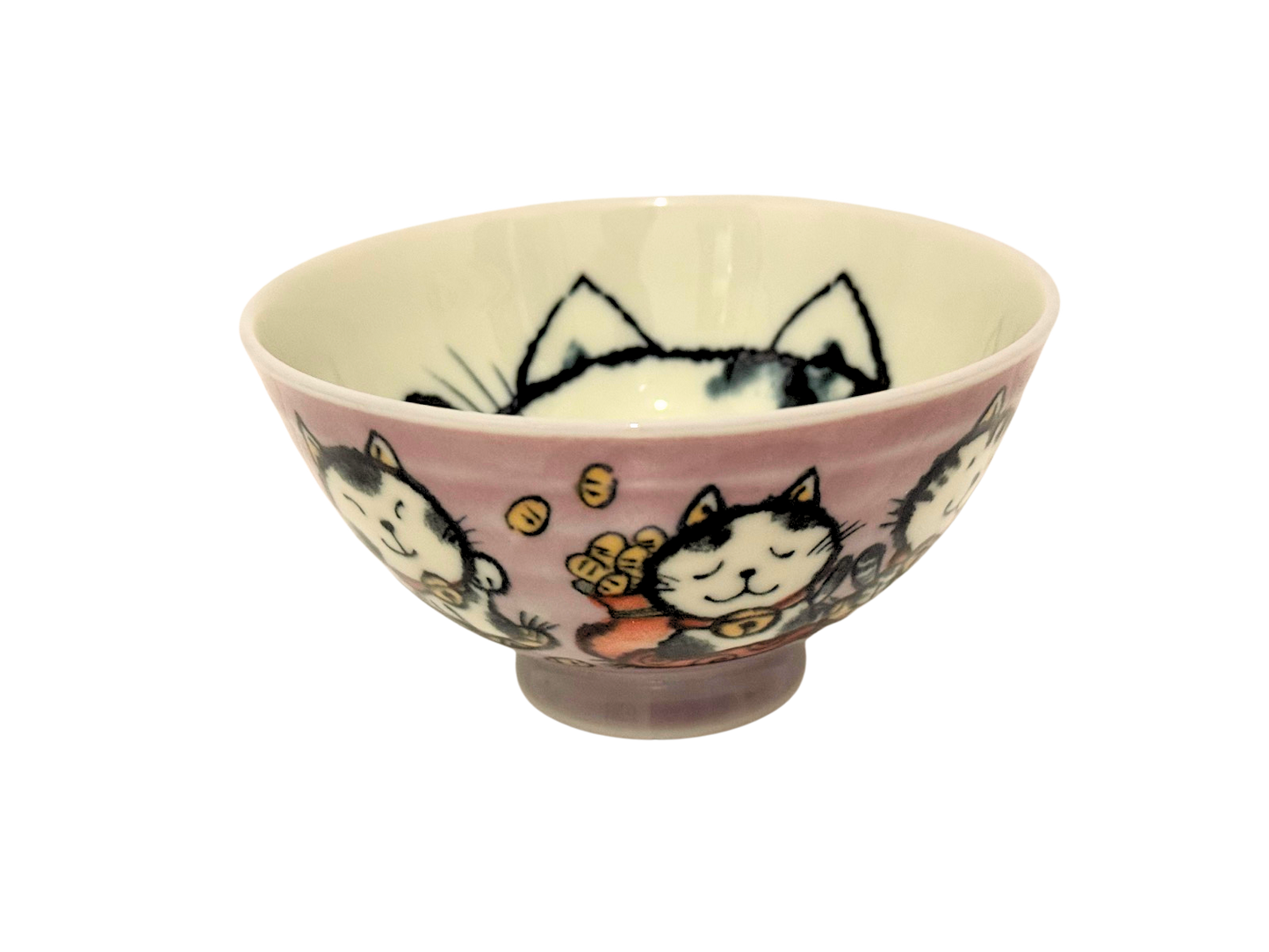 Maneki Neko Rice Bow - 11.5cm