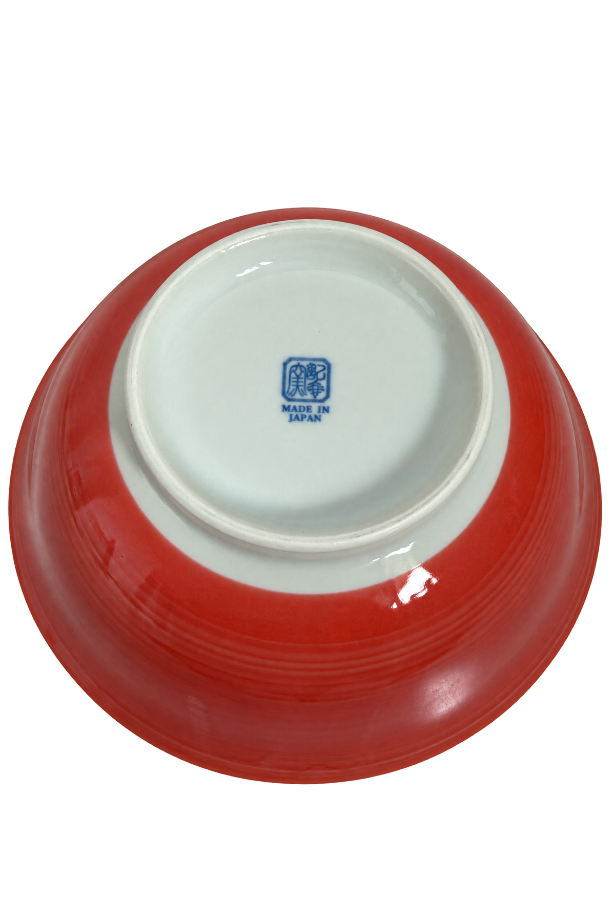 Authentic Mino Ware Japanese Ramen Bowl – Lucky Sea Bream (Tai) Ceramic Noodle Bowl, Made in Japan (Red / Blue)