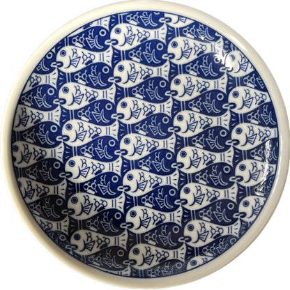 Japanese Style Plate Fish Pattern